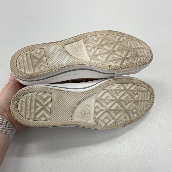 Quilted Gold Sneakers - Picture 8 of 8